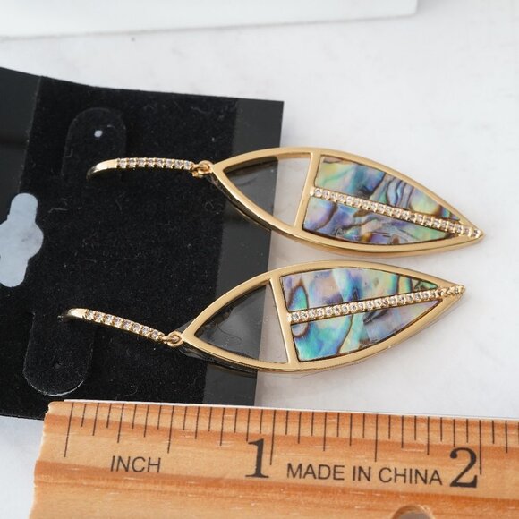 Anthropologie Melanie Auld Abalone Earrings - Picture 3 of 3